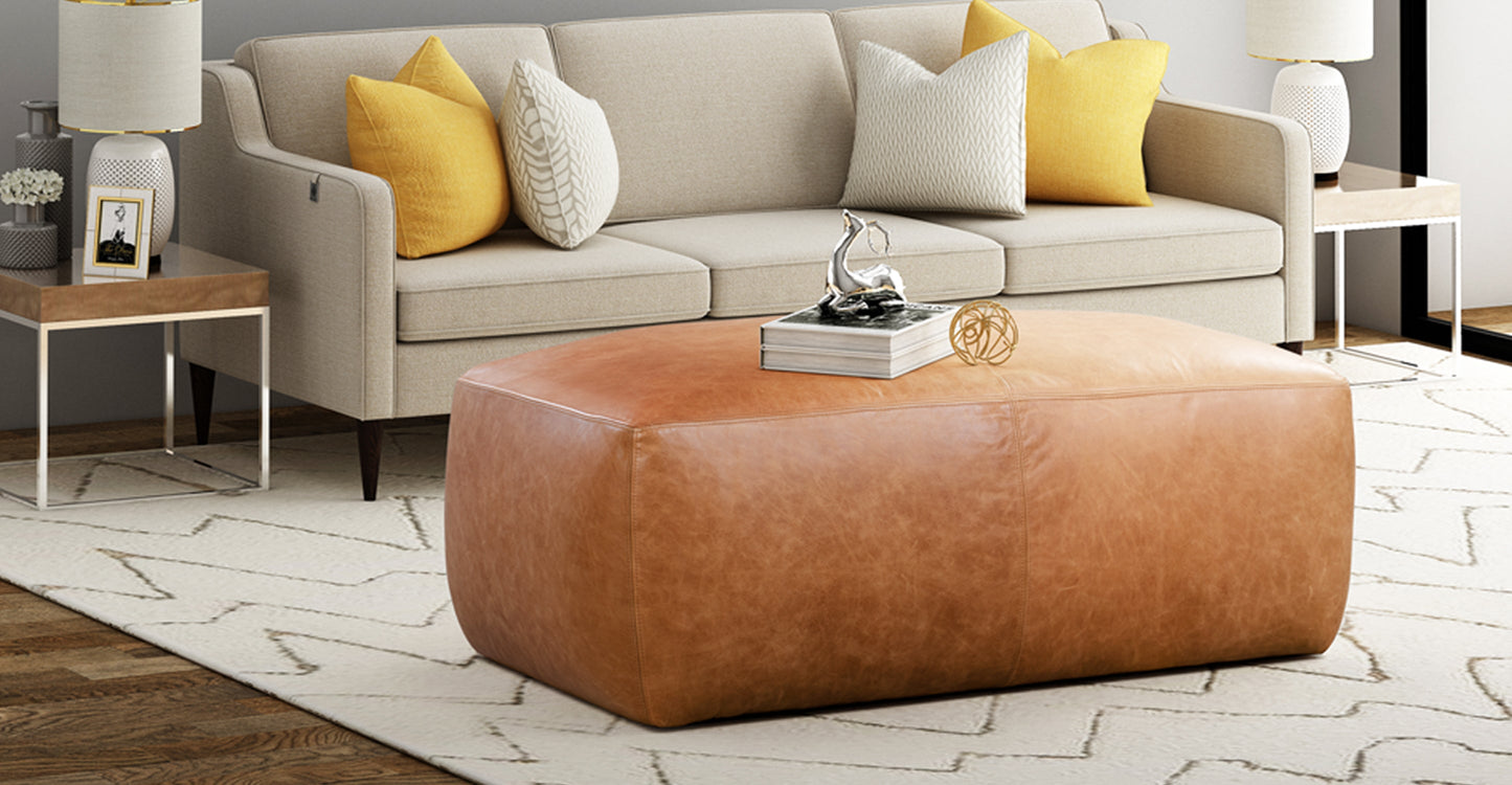 Pouf in pelle Denver