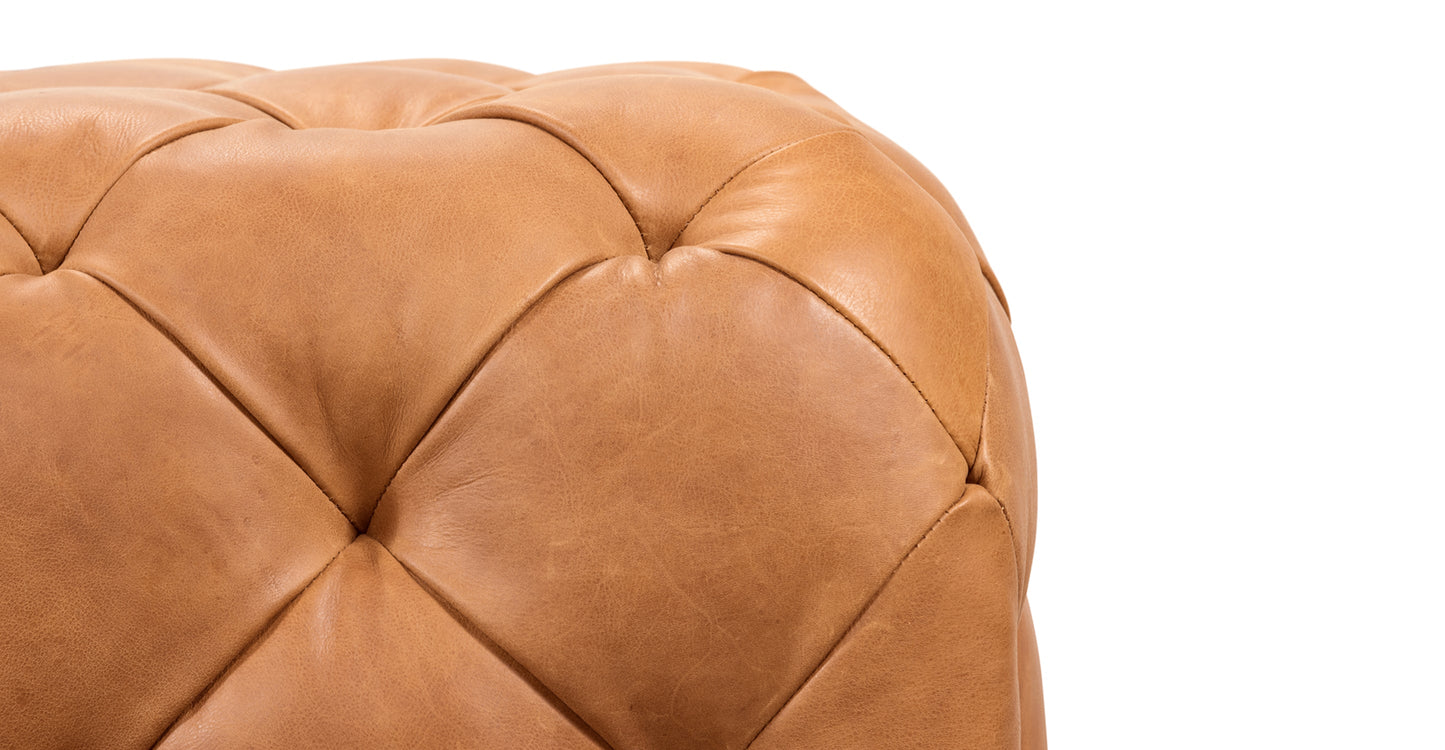 Pouf in pelle di Torino