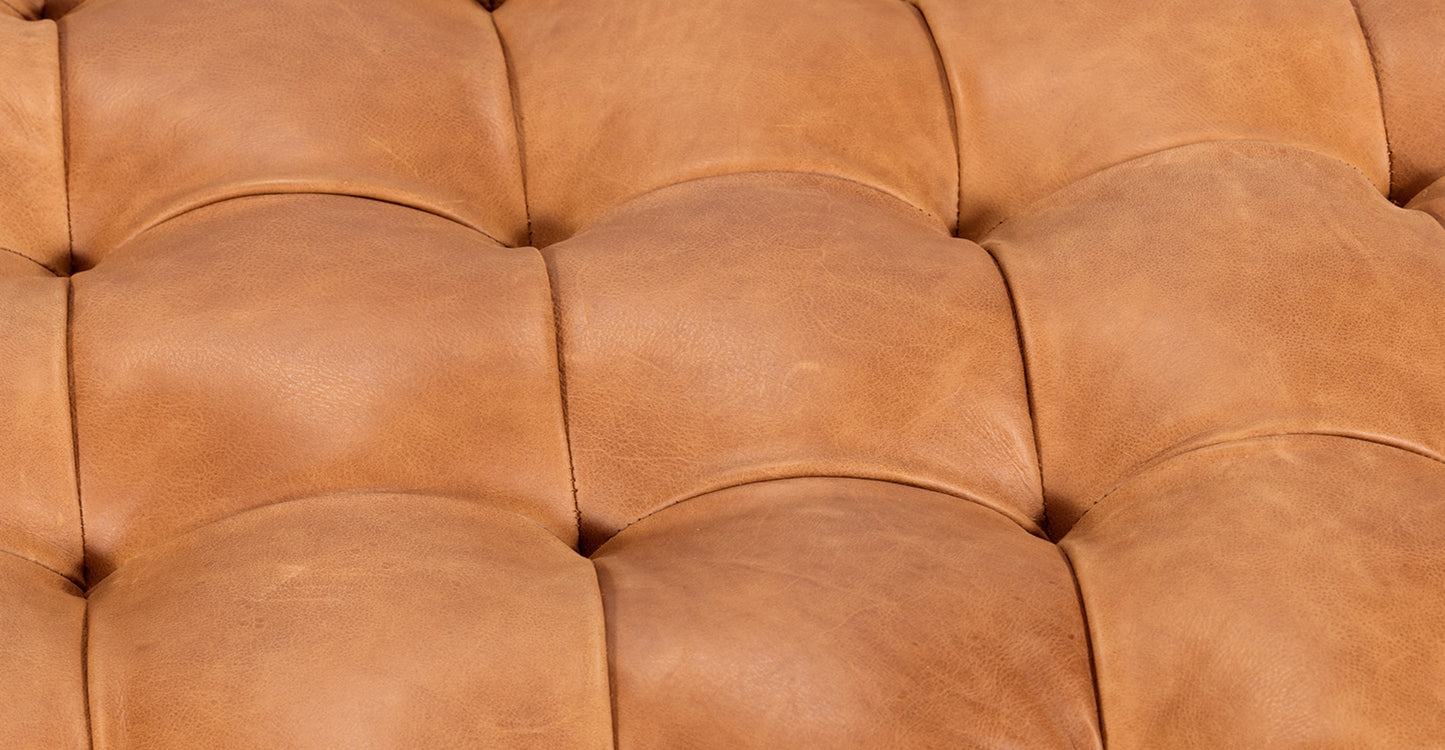 Pouf in pelle di Torino