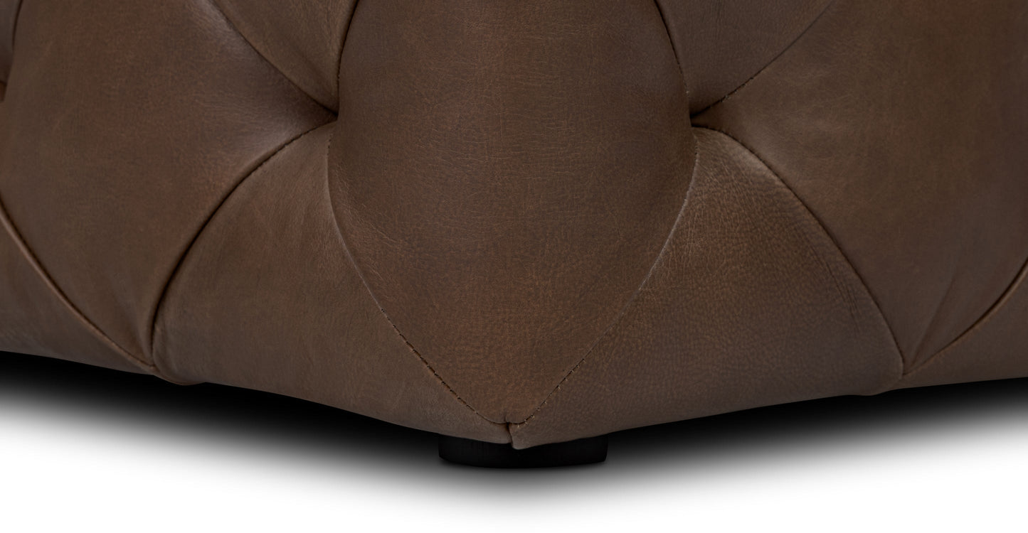 Pouf in pelle di Torino
