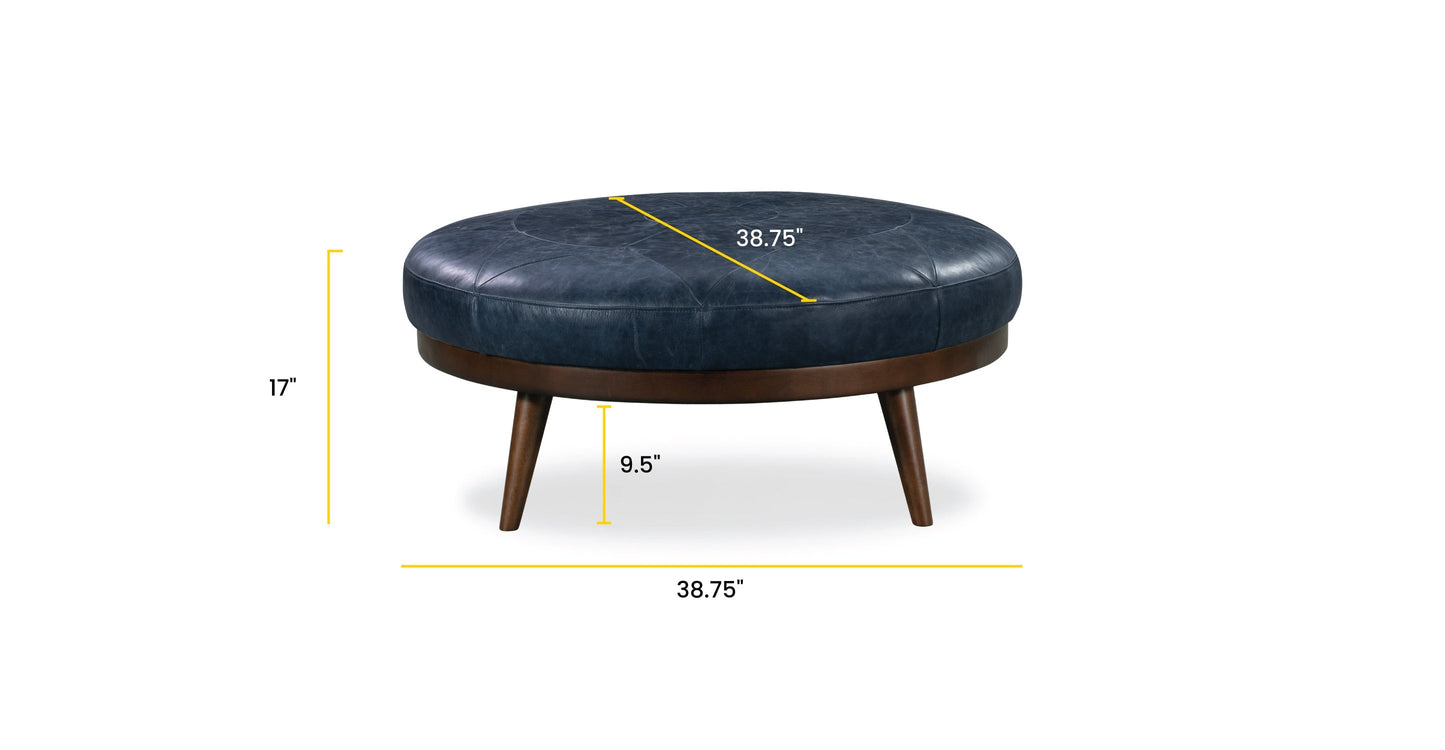 Pouf in pelle Gio