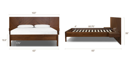 Letto basso Amalfi con comodini