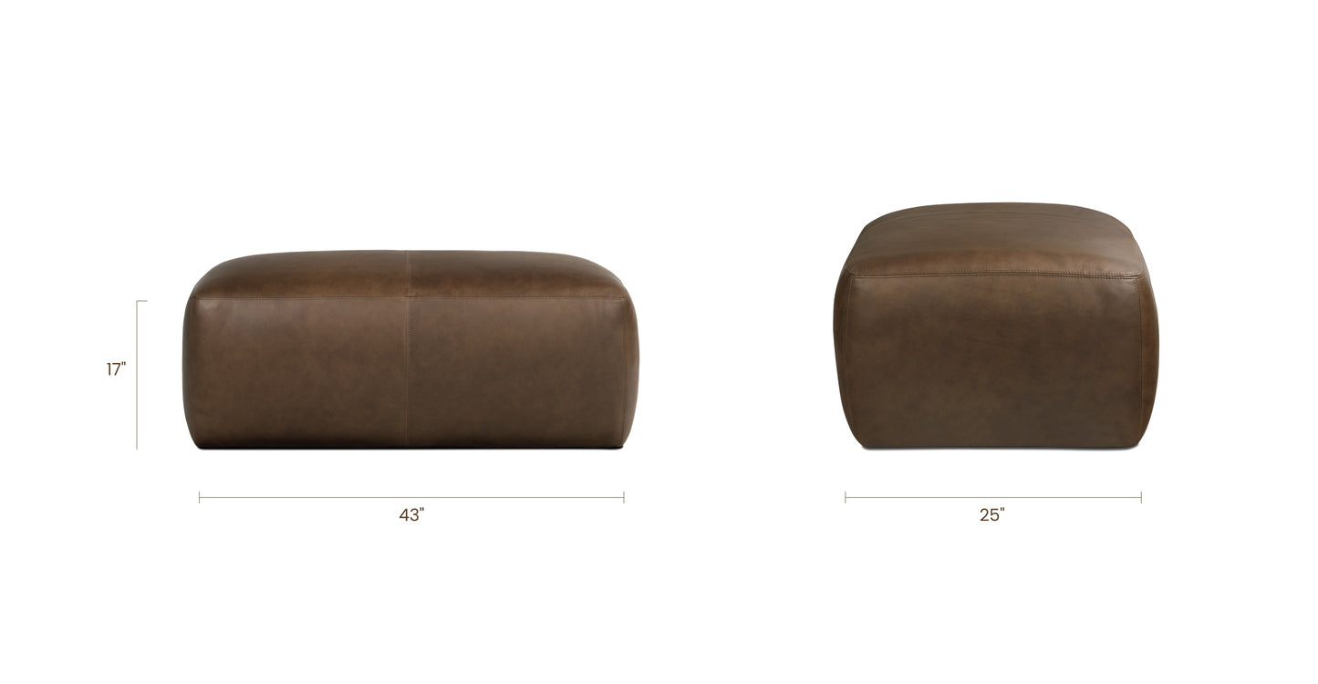 Pouf in pelle Denver