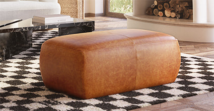 Pouf in pelle Denver