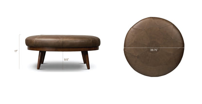 Pouf in pelle Gio