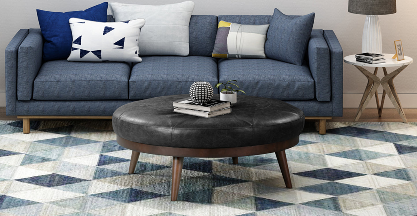 Pouf in pelle Gio