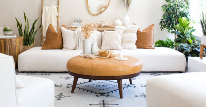 Pouf in pelle Gio