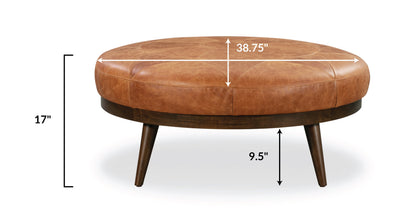 Pouf in pelle Gio