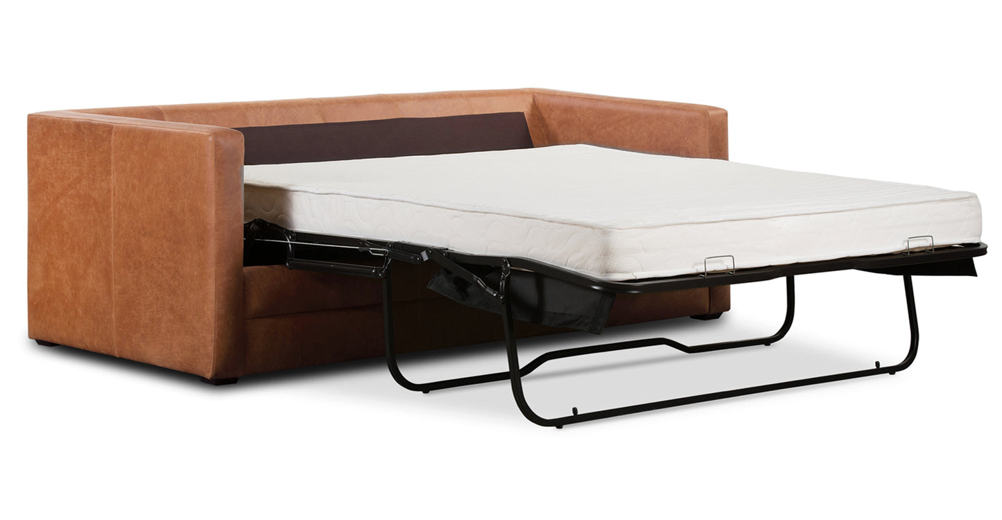 Divano letto trasformabile estraibile in pelle Napa 82