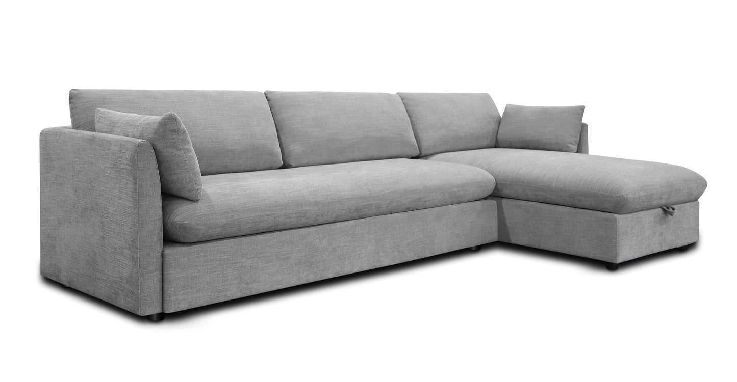 Divano letto componibile Argos con letto a destra