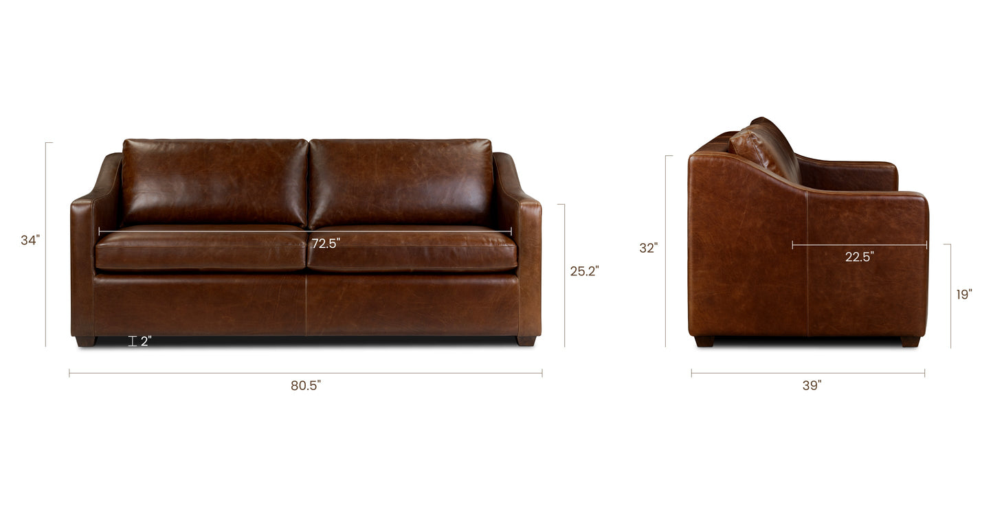 Divano letto trasformabile in pelle Biltmore