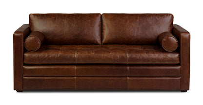 Divano letto trasformabile estraibile in pelle Napa 82