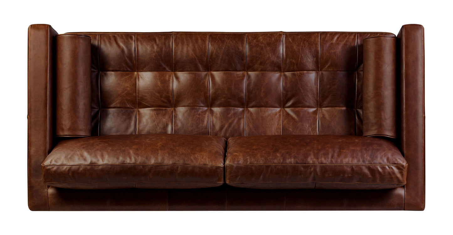 Divano letto trasformabile estraibile in pelle Napa 82