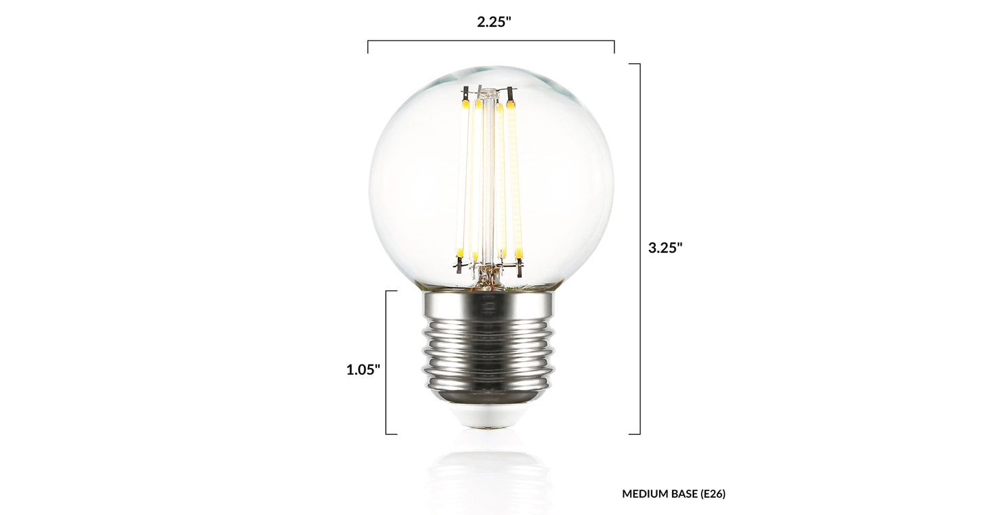 Lampadina a filamento LED trasparente Koby G16.5
