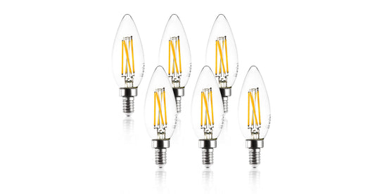 Lampadine a filamento LED trasparenti Arden C32
