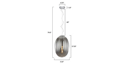 Lampada a sospensione in vetro Opal 12