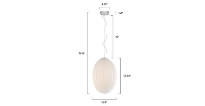 Lampada a sospensione in vetro Opal 12