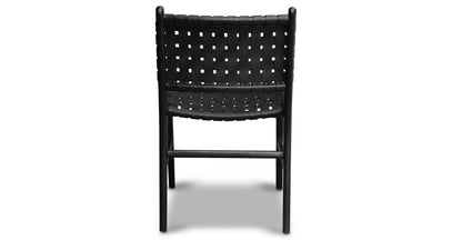 Sedia da pranzo Banda in teak e pelle