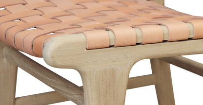 Sedia da pranzo Banda in teak e pelle
